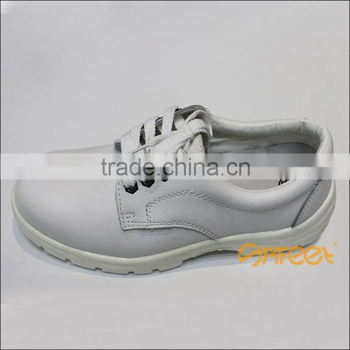 White Lightweight Safety Shoe for Women, Clean Room Work Shoes SA-617