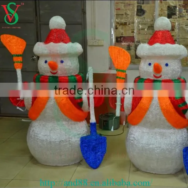 3D Outdoor Festival lightings motif sculpture light led snowman light