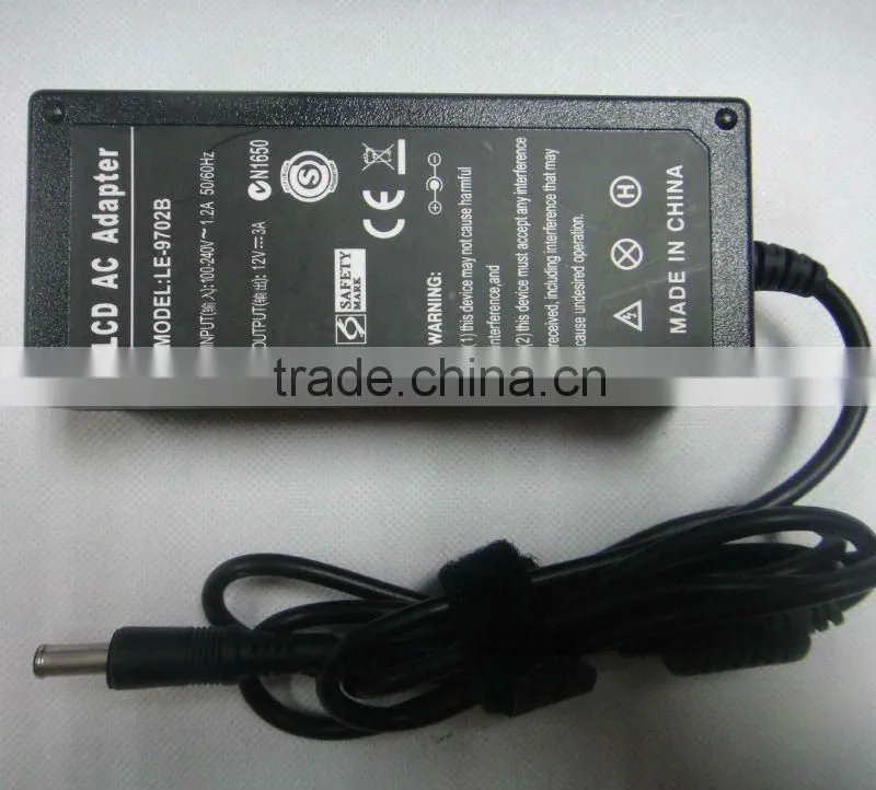 Chinese good quality 12v 3a power AC adapter for LCD LED