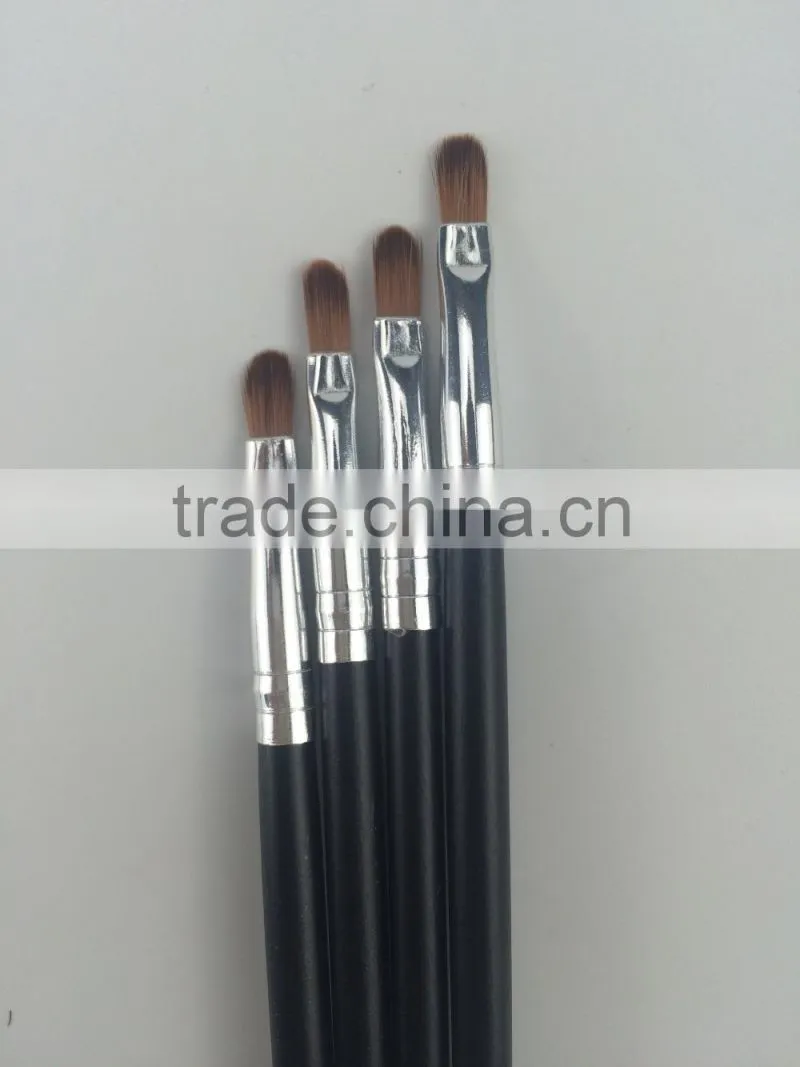 Newest makeup tools top Quality synthetic hair wooden handle angled eyebrow brush