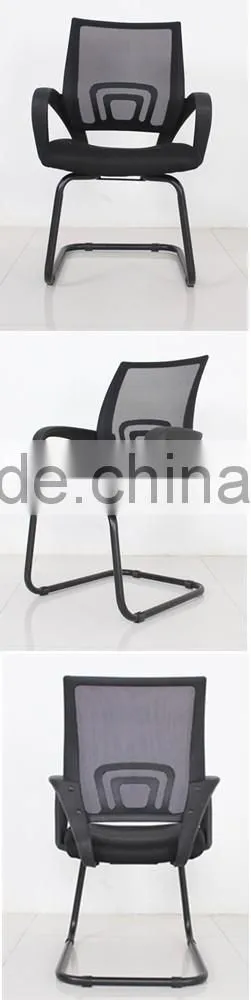 Wholesale Price Arm Chair Furniture Mid Back Ergonomic Mesh Meeting Room Chair without Wheels