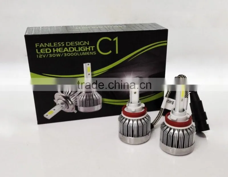 2016 New products New Arrivals car accessories led Driverless h3 led bulb 30W 3000LM