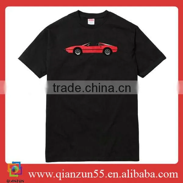 100% cotton black short sleeve custom printing shirt bulk blank t-shirts