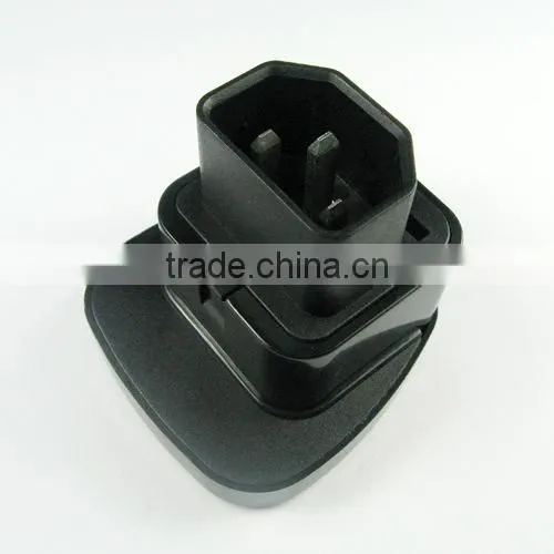 New products 2016 Double sockets, Universal to IEC C14 converter plug adapter with safety shutter