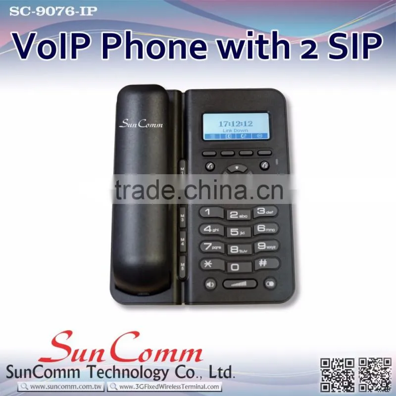 SC-9076-PE cost effective VoIP Phone with PoE 2 SIP account