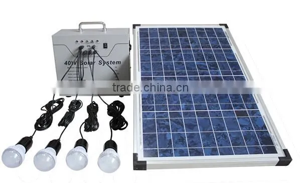 Chinese 40W Portable DC solar Lighting kit for wholesale africa