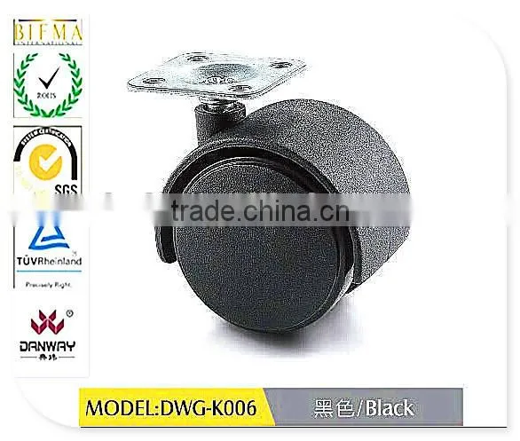 Danway New office chair caster with brake / furniture casterwith plate / white swivel caster with screw 40mm DWG-K006
