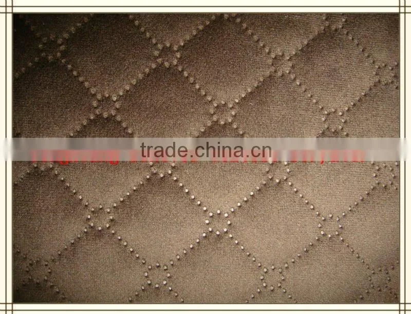 100% polyester foiled suede fabric for mattress,quilted mattress fabric
