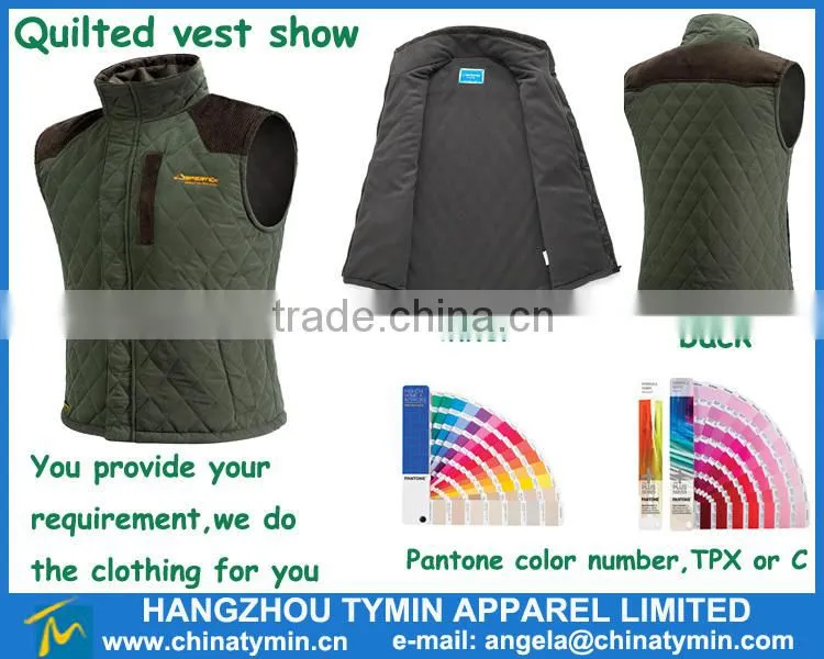unisex 100% polyetser quilted bodywarmer