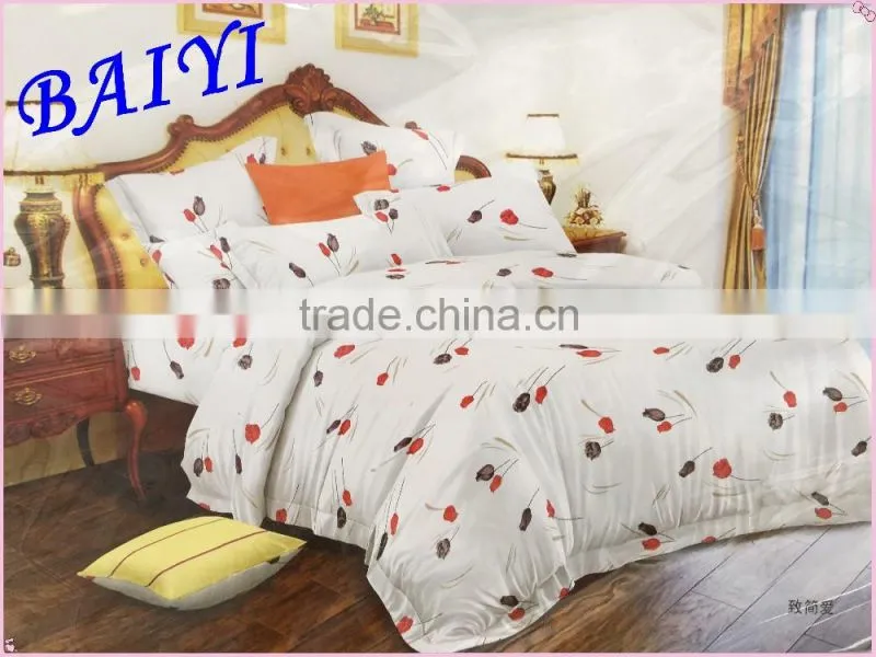 70gsm brushed 100% polyester bedsheet fabric with flora pigment printing for home textile/polyester fabric to Brazil