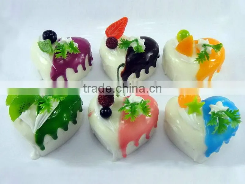 Fake square colorful shining cake as for fridge magnet decoration
