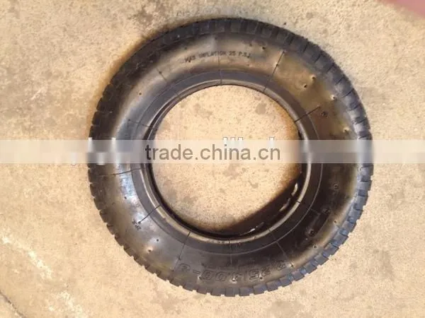 Natural rubber wheelbarrow tire and tube 3.25/3.00-8