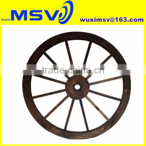 rustic wooden wagon wheel