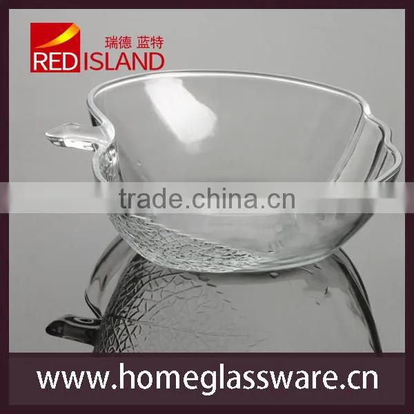 fruit Tray crystal 5 inch apple shape glass bowl for salad