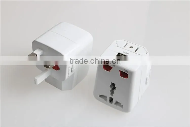 International travel plug adapter Promotional world travel adaptor adapters dual USB universal charger with 6.0A