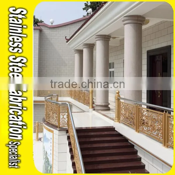 Modern Decorative Bronze Color Integral Aluminum Stair Railing