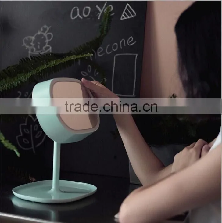 Makeup Mirror Lamp Multifunction Mirror With Table Lamp Small Thing Organizer LED Makeup Mirror Lamp For Sale