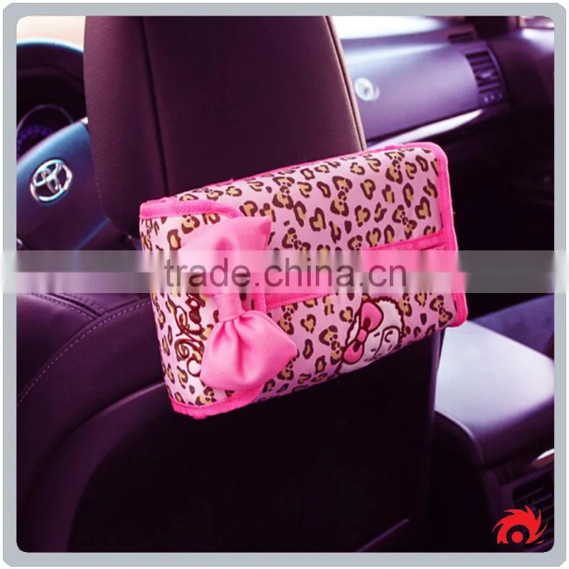 Leopard pattern Car Sun Visor Seat Back Bracket Auto Tissue Box Holder