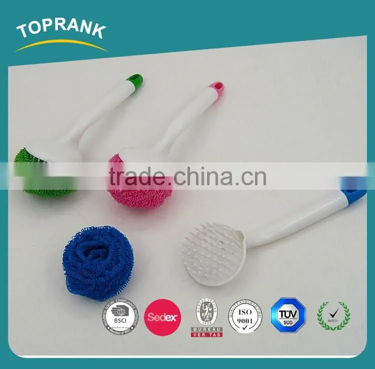 New Style Kitchen Polyester Fiber Scrubber With Handle