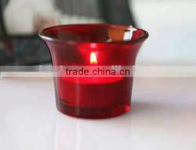 50ml red glass candle jar candle holder jar