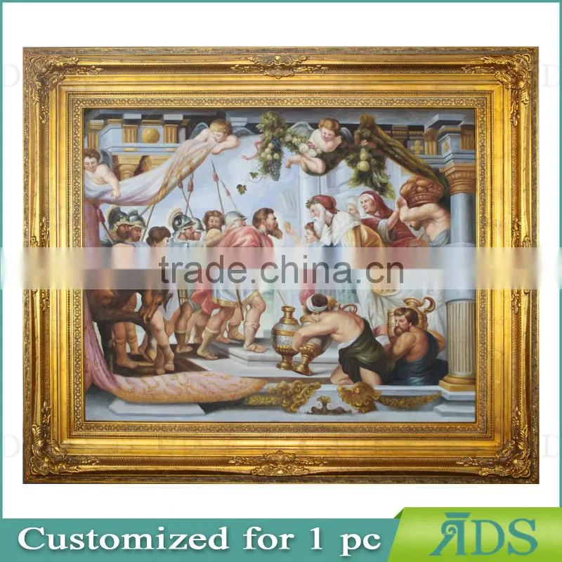Golden Art Frame with Handmade Oil Painting