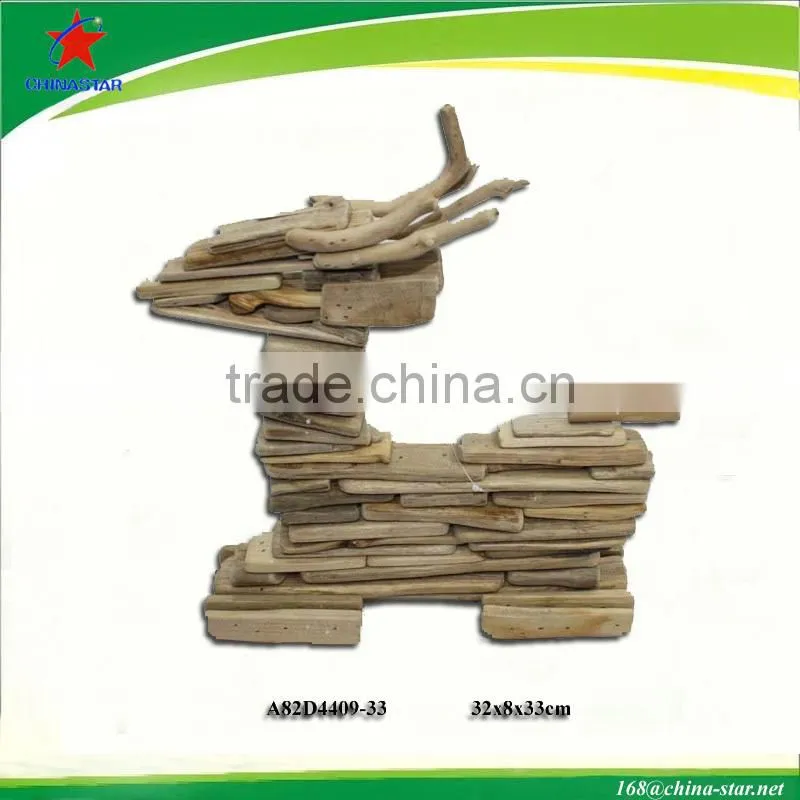 standing christmas wooden deer decoration
