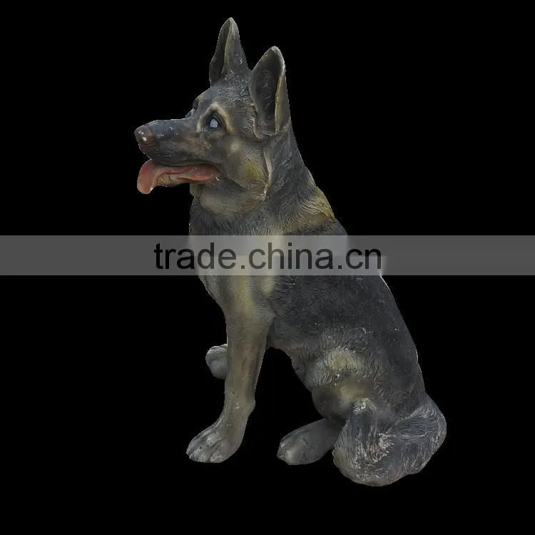 Customized life-size fiberglass dog statue