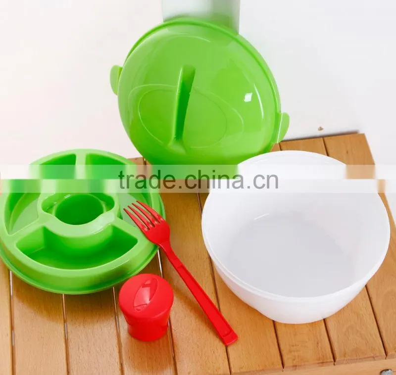 Plastic salad bowl set with lid/ BFA Free Salad Bowl Set With lid