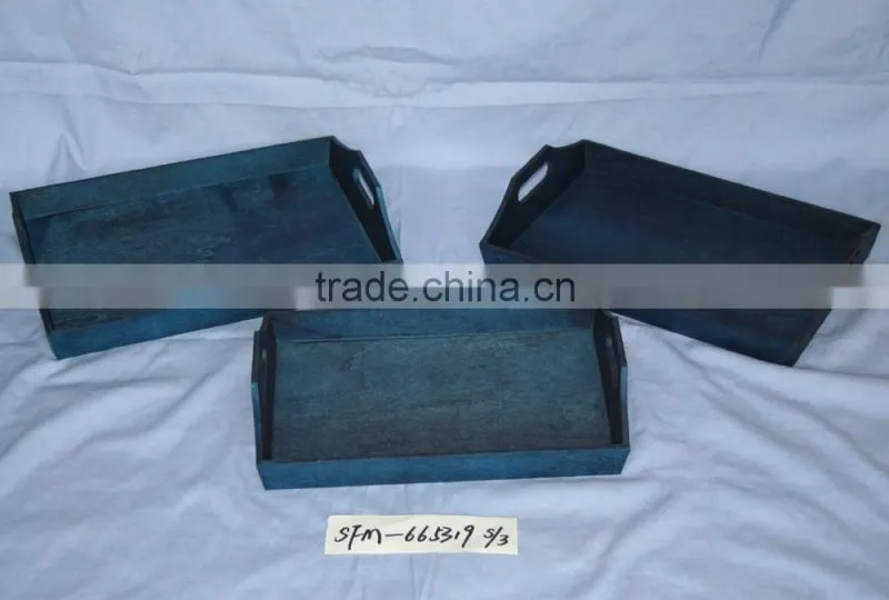 NEW factory supply wholesale high quality shabby chic wooden tray