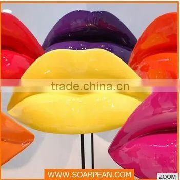 Shop Display props Modern Fiberglass Sexy Lip Statue