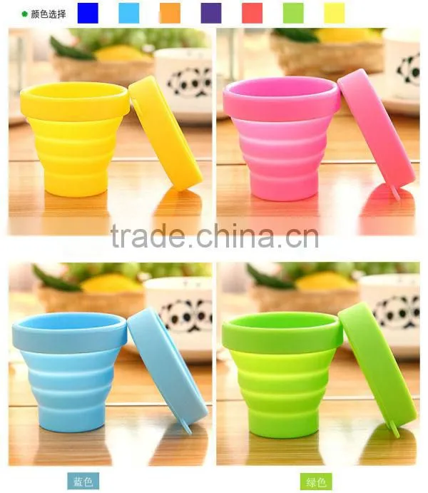 2016 silicone cup FDA silicon collapsible silicone cup
