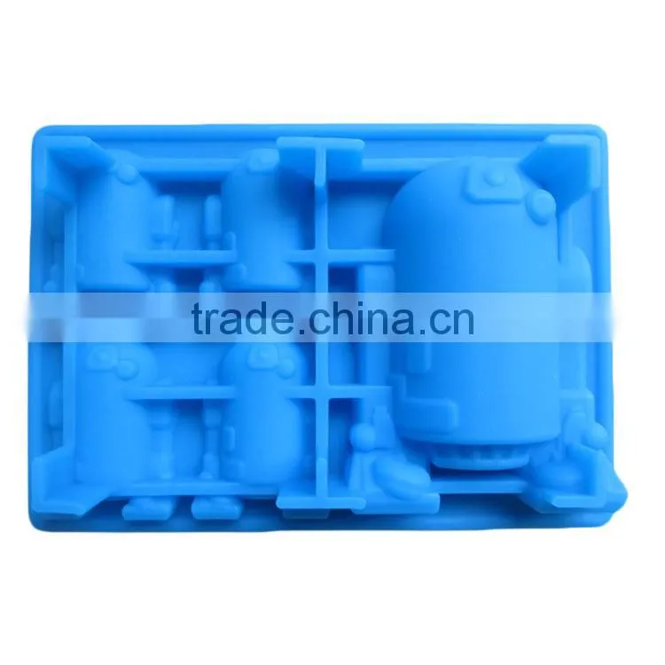 Funny world star silicone ice cube mold tray with 6 shapes