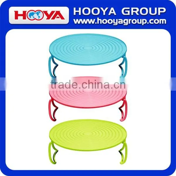 New Useful 4 in 1 Microwave Support Microwave Folding Tray Holder Round Plate Double Mat Layer