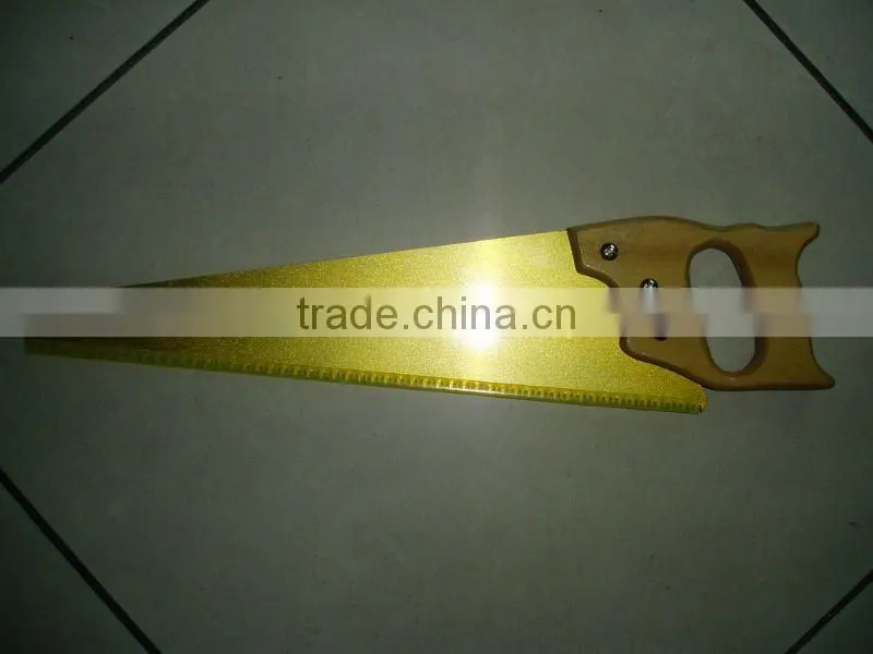 14" hand saw with wooden handle