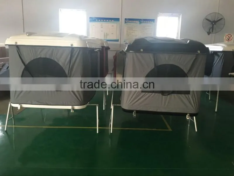 Outdoor car offroad mini fiberglass hard shell roof top tent