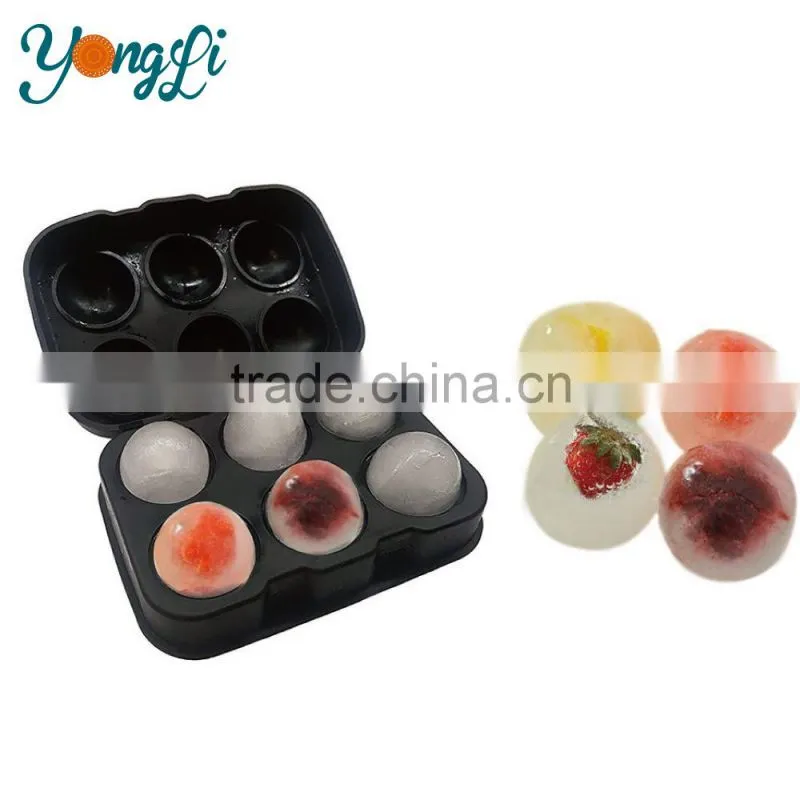 Wholesale Personalized Custom Ice Ball Shaped Silicone Ice Cube Tray