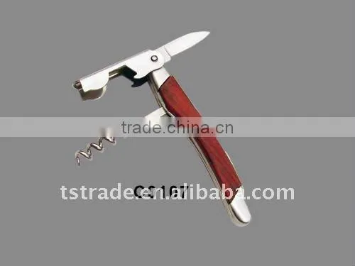 2014 Multi function stainless steel wine bottle opener keychain K313A