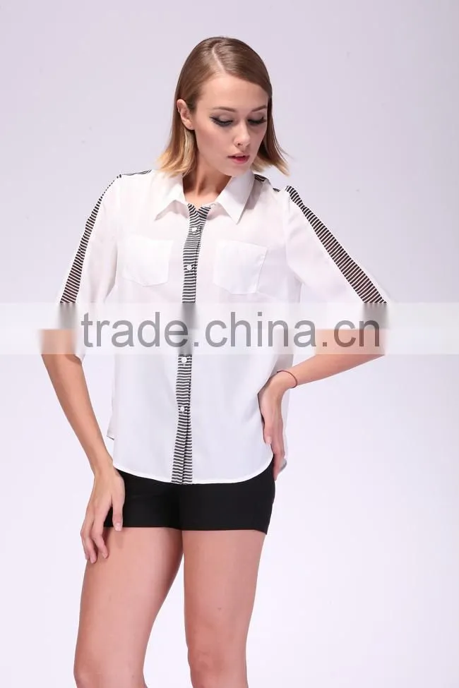 2013 new design blouse women shirt model
