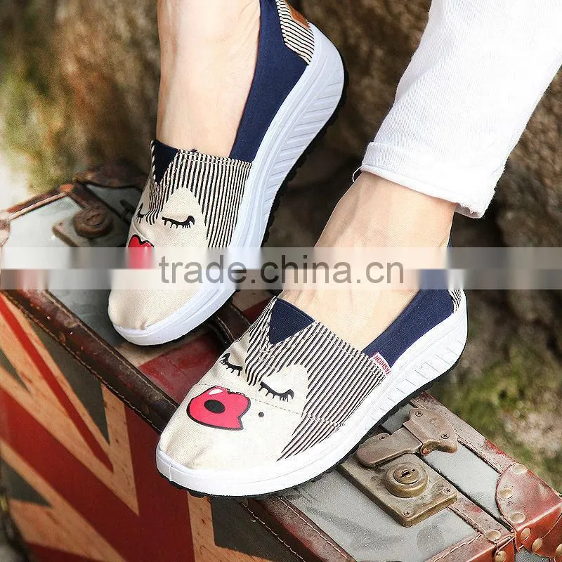 fashion women canvas shoes casual tone skylar clog, high quality girls casual shoes canvas can give shoe sample