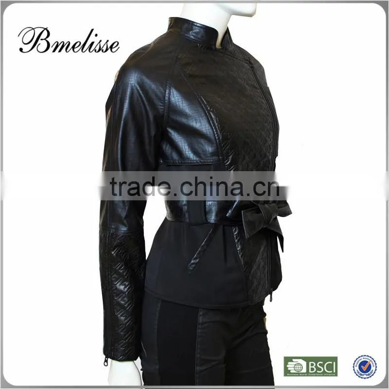 2015 LADIES FASHION LAMB NAPPA LEATHER JACKET,LEATHER GARMENT,LATHER COAT