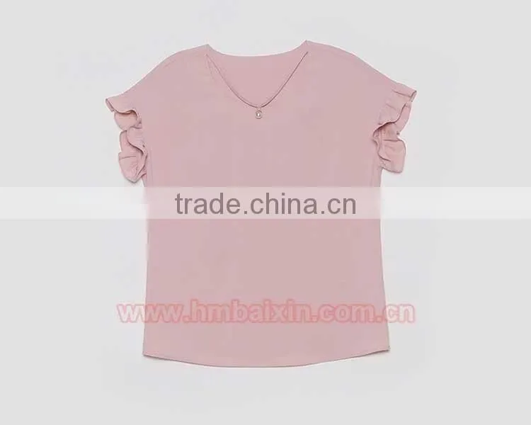 custom ladies white blouses/ fashion blouses design/ custom blouse garment supplier