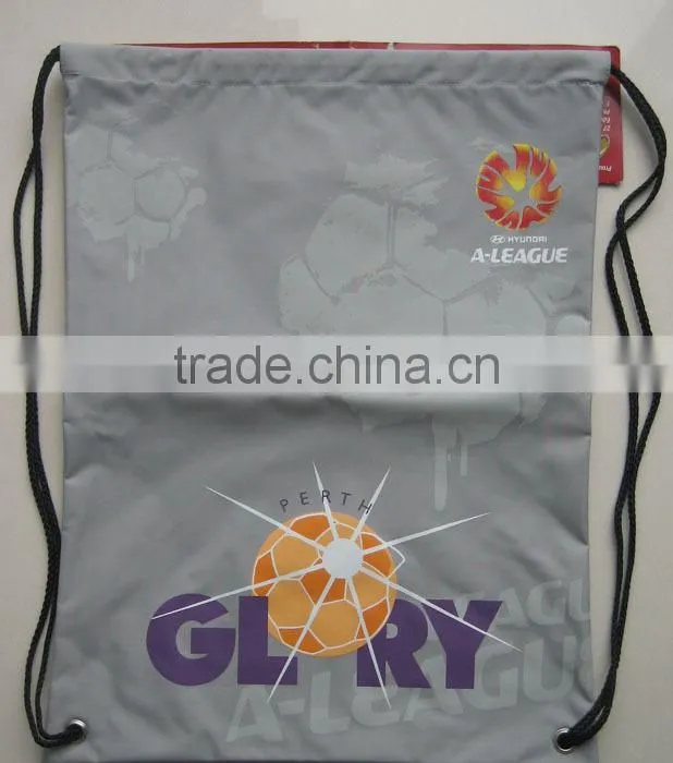 Logo printed promotional drawstring bag