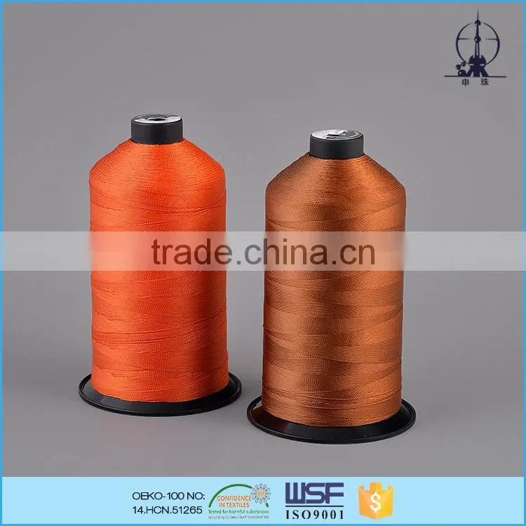 Hot selling high tenacity polyester filament leather sewing thread 250D/3