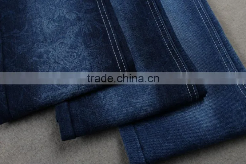 China stocklot cotton poly stretch denim fabric for jeans garments