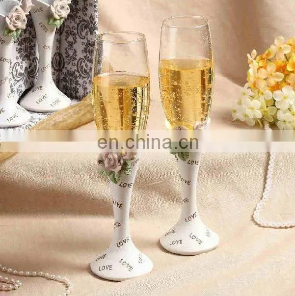 Exquisite rose design resin guest book set wedding table decoration