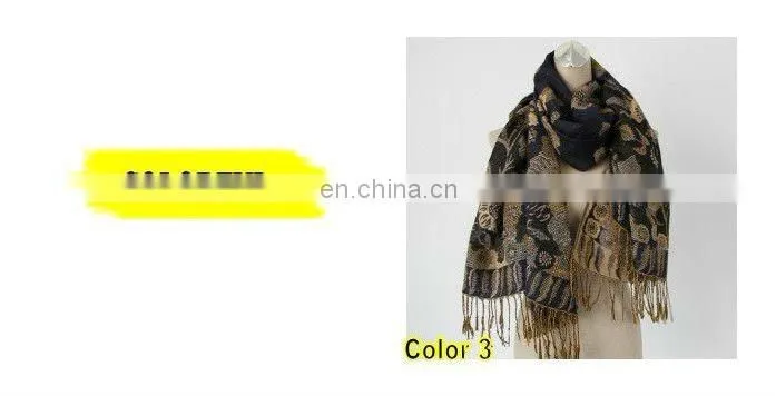 flower jacquard shawls and lady scarf