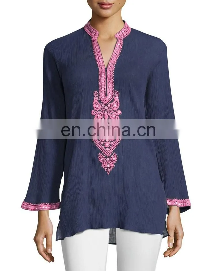 india wholesale cotton embroidered tunic