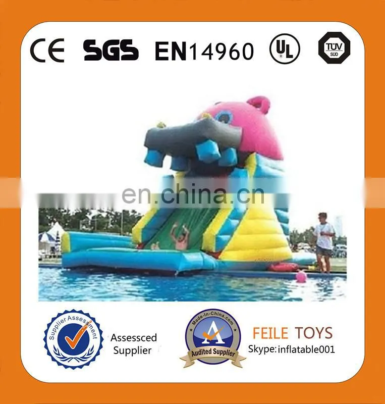 Hippo inflatable water slides for sale
