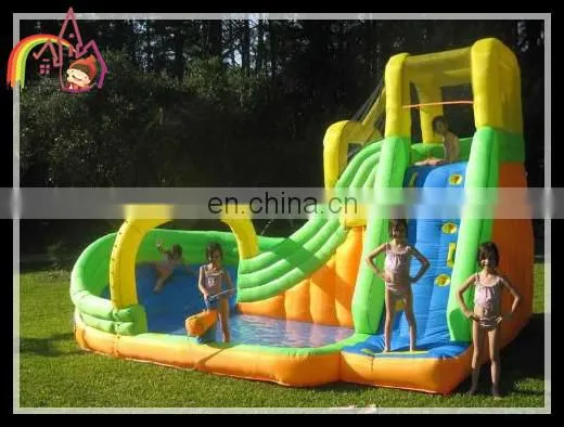 Attractive giant inflatable water slide,jungle water slides,inflatable water park with pool for sale