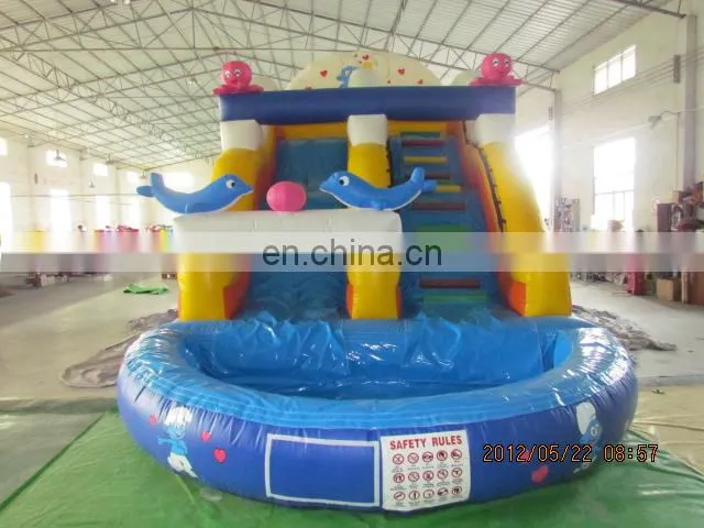 New design fashion inflatable hurricane water slide